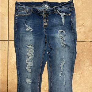 Maurice’s Plus Size Ripped Skinny Jeans